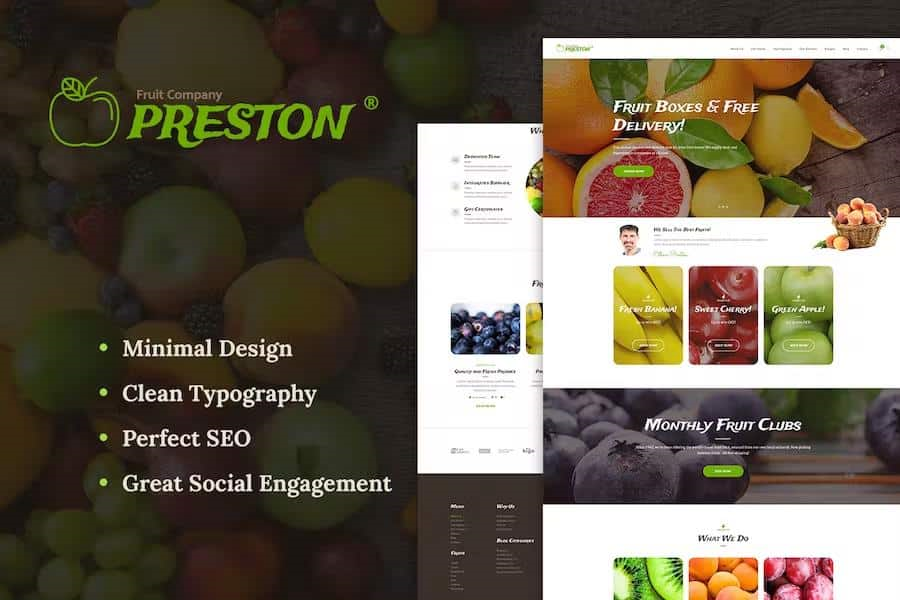 PRESTON – FRUIT COMPANY & ORGANIC FARMING WORDPRESS THEME